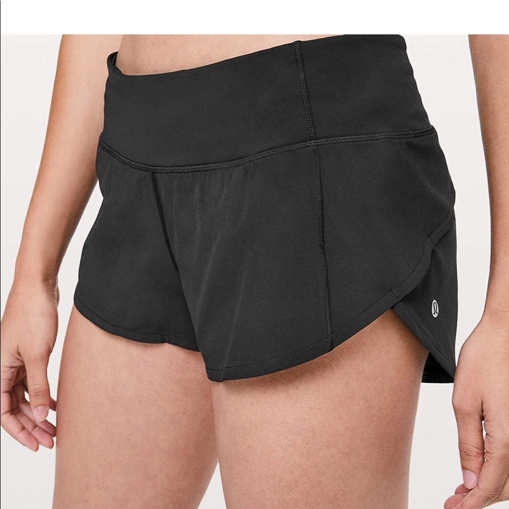Lululemon black running shorts